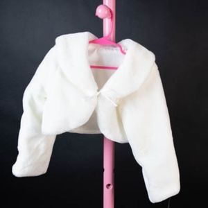 Girls White Shrug Size Medium